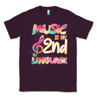 Plum Cool I Love Music Shirt Gifts Music Is My Second Language Classic Tee - Bettercallsaul