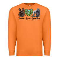 Carrot Peace Love Gorillas Premium Sweatshirt - LillyAllenDesigns
