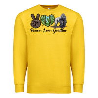 Lemon Peace Love Gorillas Premium Sweatshirt - LillyAllenDesigns