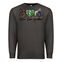 Smoke Peace Love Gorillas Premium Sweatshirt - LillyAllenDesigns