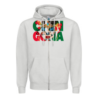 Dove Grey chingona sugar skull Zipper Hoodie - BundleAndBundleShop