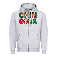 Heather Grey chingona sugar skull Zipper Hoodie - BundleAndBundleShop