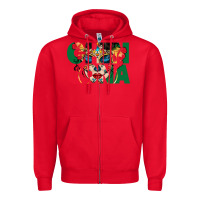Red chingona sugar skull Zipper Hoodie - BundleAndBundleShop