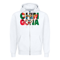 White chingona sugar skull Zipper Hoodie - BundleAndBundleShop