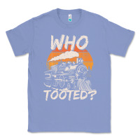 Colony Blue Who Tooted Funny Train Lovers And Railroad Retro Vintage Classic Tee - tuanDangUi