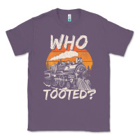 Lavender Who Tooted Funny Train Lovers And Railroad Retro Vintage Classic Tee - tuanDangUi