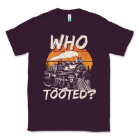 Plum Who Tooted Funny Train Lovers And Railroad Retro Vintage Classic Tee - tuanDangUi