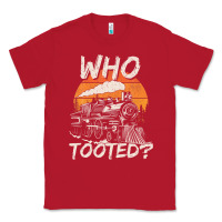 Red Who Tooted Funny Train Lovers And Railroad Retro Vintage Classic Tee - tuanDangUi