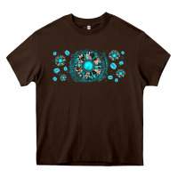Chocolate Brown turquoise gemstone sunflower Heavy Core Tee - JahusDesignShop