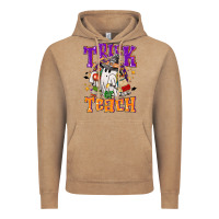Vintage Coffee Trick or teach Halloween Vintage Hoodie - NancyCooperArtShop