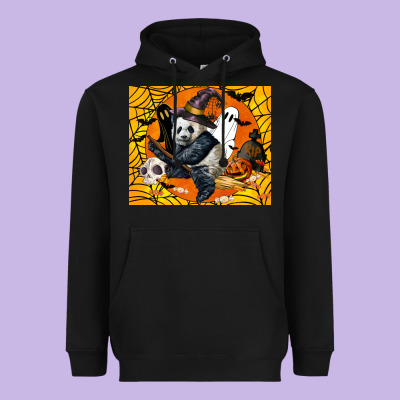 Panda Halloween Heavyweight Hoodie Designed By Lillyallendesigns