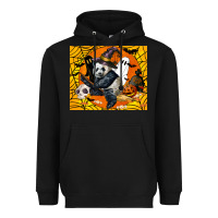 Black panda halloween Heavyweight Hoodie - LillyAllenDesigns