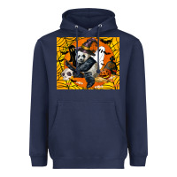 Navy panda halloween Heavyweight Hoodie - LillyAllenDesigns