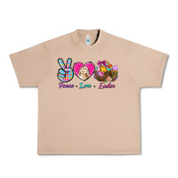Burro Peace love Easter Urban Heavy Tee - NancyCooperArtShop