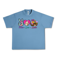 Pebble Blue Peace love Easter Urban Heavy Tee - NancyCooperArtShop