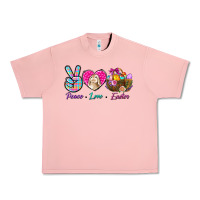 Salmon Peace love Easter Urban Heavy Tee - NancyCooperArtShop