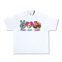 White Peace love Easter Urban Heavy Tee - NancyCooperArtShop