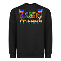 Black lgbtq friendly pride Heavyweight Sweatshirt - FaDigitalArtStudio