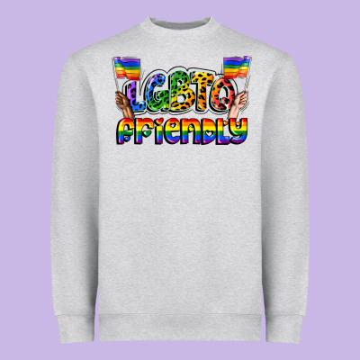 Lgbtq Friendly Pride Heavyweight Sweatshirt Designed By Fadigitalartstudio