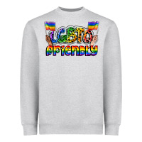 Heather Grey lgbtq friendly pride Heavyweight Sweatshirt - FaDigitalArtStudio