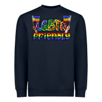 Navy lgbtq friendly pride Heavyweight Sweatshirt - FaDigitalArtStudio