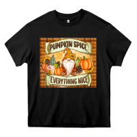 Black Pumpkin Spice Everything Nice Gnome Heavy Core Tee - MaliasSmallBusiness