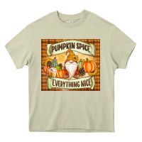 Mossy Pumpkin Spice Everything Nice Gnome Heavy Core Tee - MaliasSmallBusiness