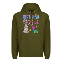Army Green Birthday Girl 9 Premium Hoodie - BundleAndBundleShop