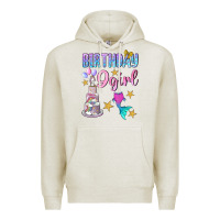 Oatmeal Heather Birthday Girl 9 Premium Hoodie - BundleAndBundleShop