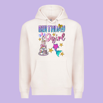 Birthday Girl 9 Premium Hoodie Designed By Bundleandbundleshop