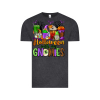 Vintage Black Halloween with My Gnomies Coffee Cups Vintage Tee - texasbilliewilder