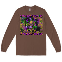 Chestnut mardi gras fleur de lis Long Sleeve Tee - CowGirlArtShop