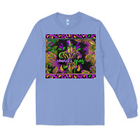 Colony Blue mardi gras fleur de lis Long Sleeve Tee - CowGirlArtShop