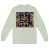 Matcha mardi gras fleur de lis Long Sleeve Tee - CowGirlArtShop