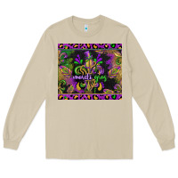 Mushroom mardi gras fleur de lis Long Sleeve Tee - CowGirlArtShop