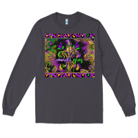 Smoke mardi gras fleur de lis Long Sleeve Tee - CowGirlArtShop