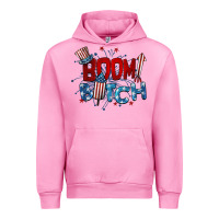 Fuchsia Pink boom bitch 4th of july Urban Hoodie - BarkalooDesign