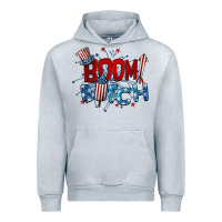 Heather Grey boom bitch 4th of july Urban Hoodie - BarkalooDesign