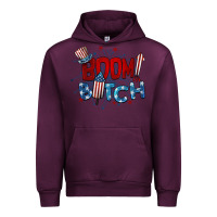 Mauve Wine boom bitch 4th of july Urban Hoodie - BarkalooDesign