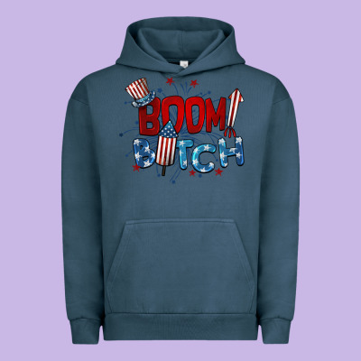 Boom Bitch 4th Of July Urban Hoodie Designed By Barkaloodesign