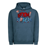 Pigment Midnight Navy boom bitch 4th of july Urban Hoodie - BarkalooDesign