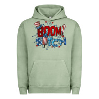 Pigment Oil Green boom bitch 4th of july Urban Hoodie - BarkalooDesign