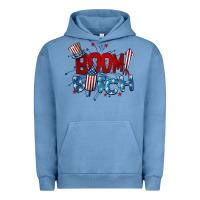Pigment Pebble Blue boom bitch 4th of july Urban Hoodie - BarkalooDesign