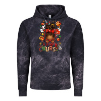 Cloud Black one merry nurse afro messy bun Vintage Hoodie - texasbilliewilder