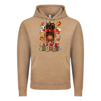 One Merry Nurse Afro Messy Bun Vintage Hoodie | Teevron