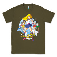 Army Green saban moon Classic Tee - tuanDangUi