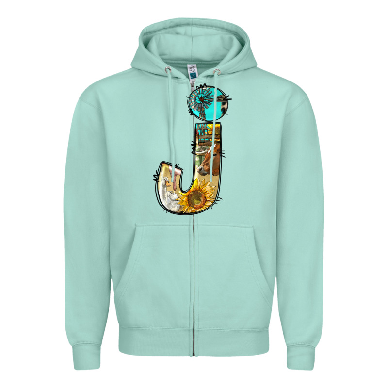 Farm Life Alphabet Lowercase Letters J Zipper Hoodie by BundleAndBundleShop | Teevron