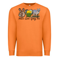 Carrot Peace Love Gray Fox Premium Sweatshirt - LillyAllenDesigns