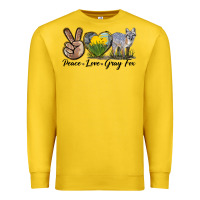 Lemon Peace Love Gray Fox Premium Sweatshirt - LillyAllenDesigns