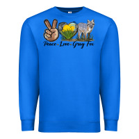 True Royal Peace Love Gray Fox Premium Sweatshirt - LillyAllenDesigns
